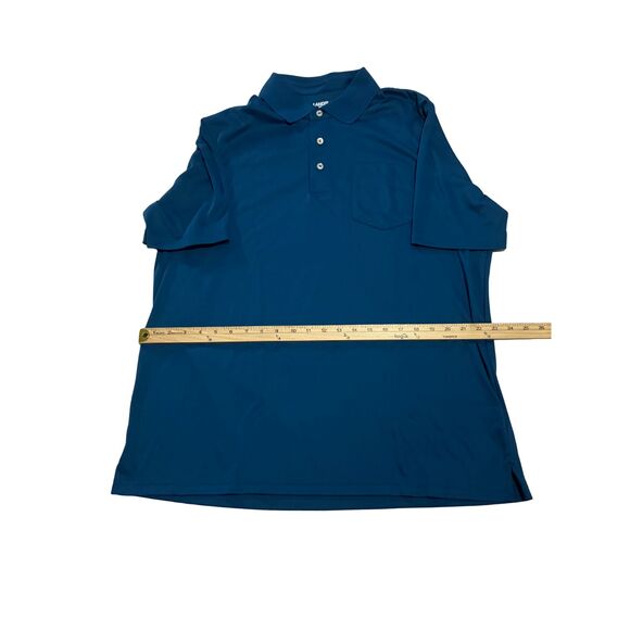 Lands’ End Men’s Polo Shirt XL Traditional Fit Blue Short Sleeve  100%Cotton - Picture 6 of 10